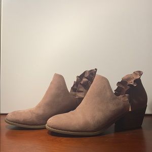 Blush Pink Suede Booties US Size 8